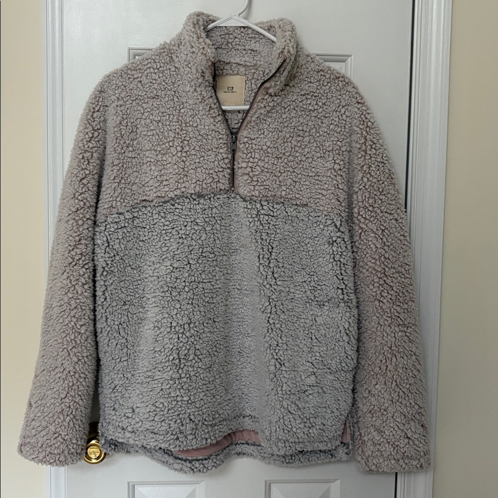 Thread + Supply teddy pullover jacket